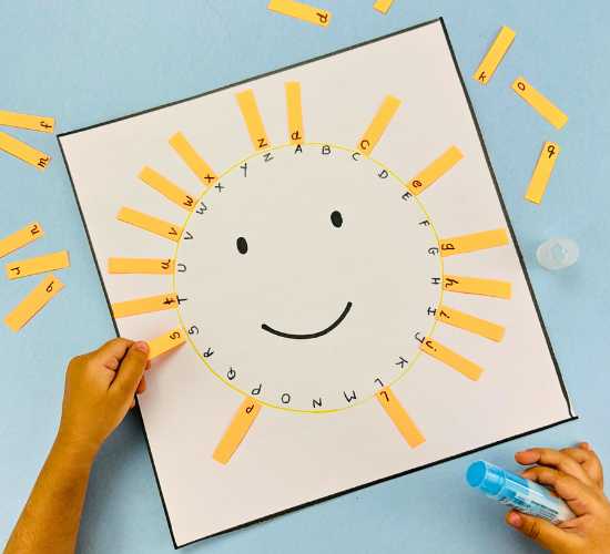 Sun Rays Letter Matching