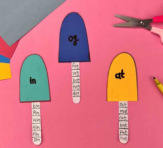 Popsicles CVC Words Family