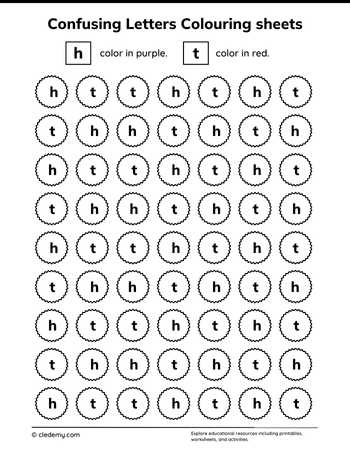 Confusing Letters Colouring Practice Pack