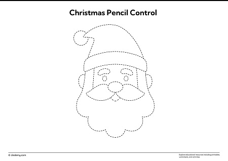 Christmas Pencil Control (Santa)