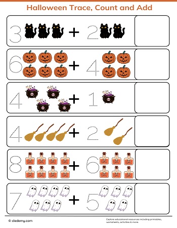 Halloween-Trace, Count and Add