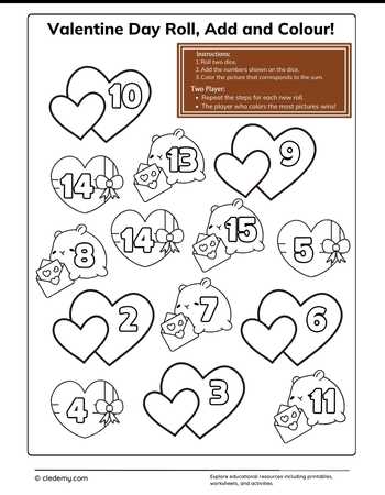 Valentine Day-Roll, Add and Colour