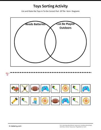 Toys Sorting Activity