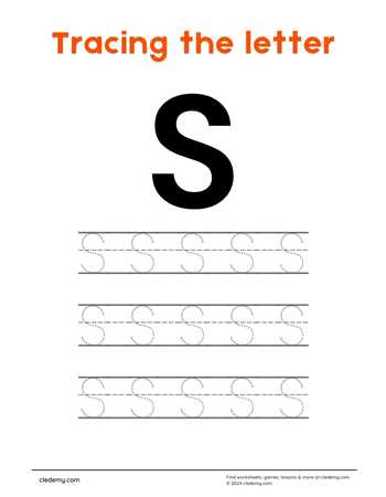 Tracing Letter S