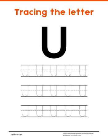 Tracing Letter U