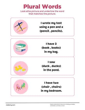 Find Singular and Plural Words