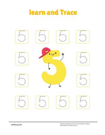 Tracing the Numbers 5