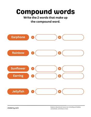 Compound Words: Split and Write