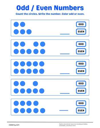 Counting and Sorting: Odd & Even Numbers