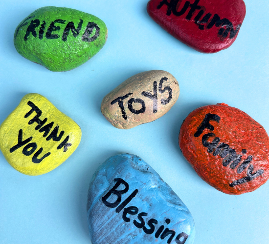 Thanks Giving Stone Painting