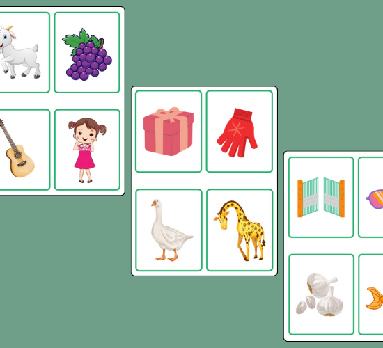 Letter g Initial Sounds Alliteration Picture Cards