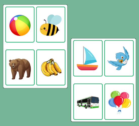 Letter b Initial Sounds Alliteration Picture Cards