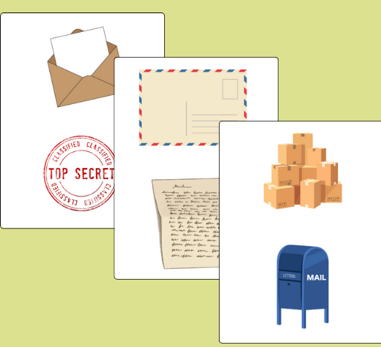 Post Office Role Play Cut-Outs