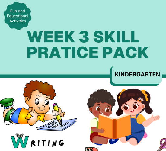 kindergarten Skills Practice Pack Week 3