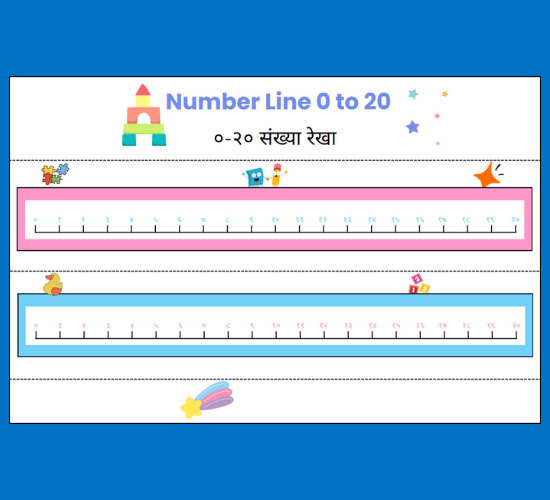 Number Line 0 to 20(Hindi)