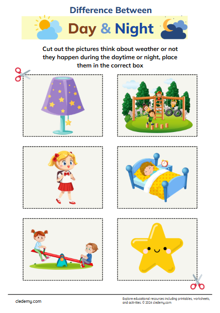 Daytime or Nighttime? Sort the Activities