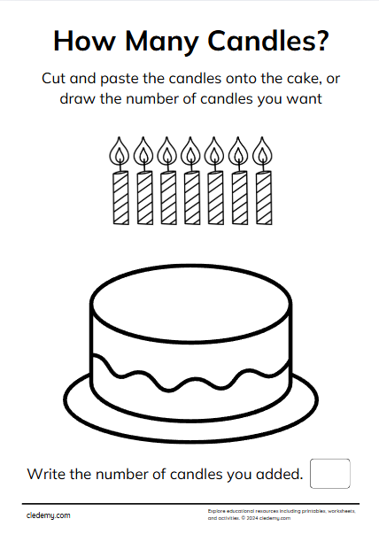 How Many Candles? Counting Activity