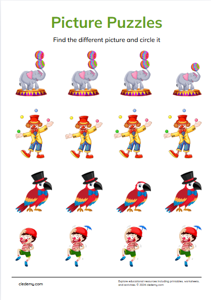 Picture Puzzles: Find the Difference