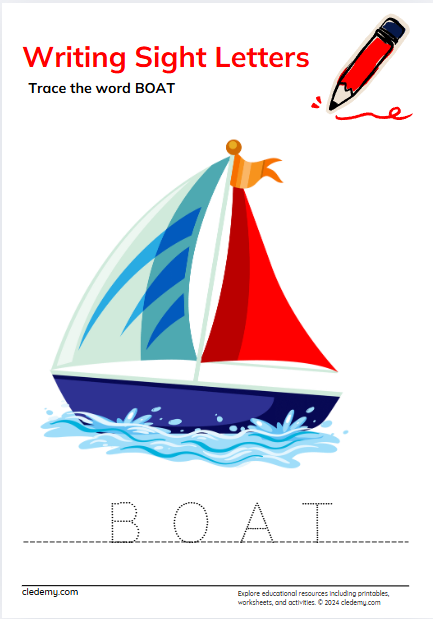 Writing Sight Words: BOAT