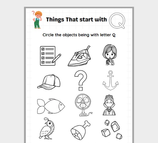 Letter Q Object Search