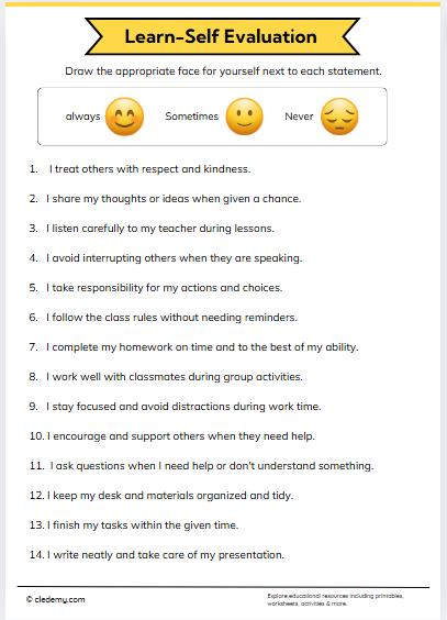 Learn-Self Evaluation