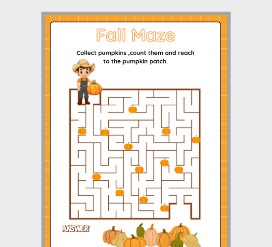 Fall Pumpkin Hunt Maze