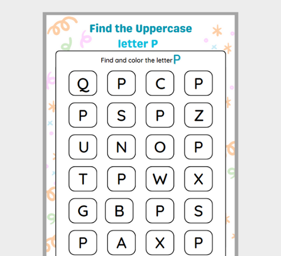 Find The Uppercase Letter P