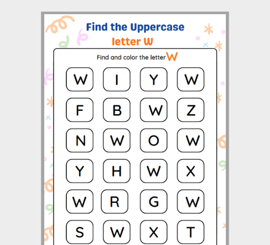 Find the Uppercase Letter W