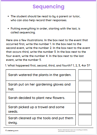 Order of Events