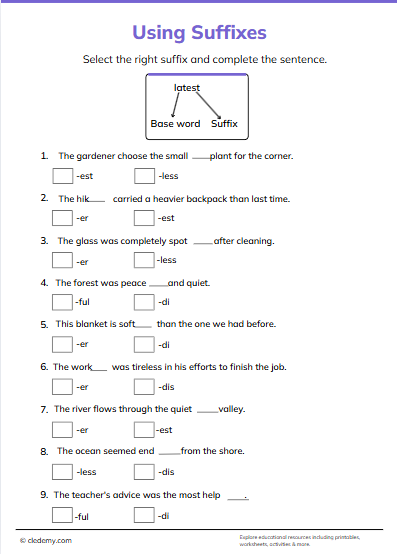 Using Suffixes