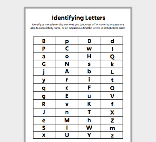 Identifying Letters: Alphabet Fun for Kids