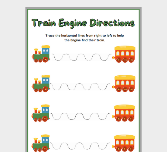 Line Tracing Train Engine Directions