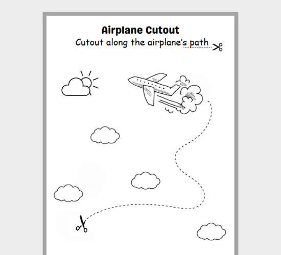 Cutting Practice: Airplane's Path