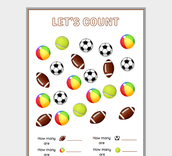 Count the Sports Balls!