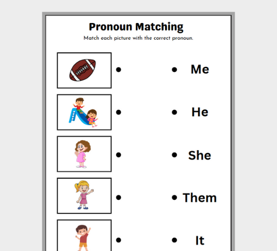 Pronoun Matching Assessment