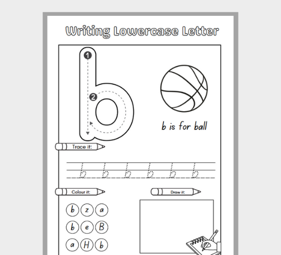 Lowercase Letter b Fun Practice