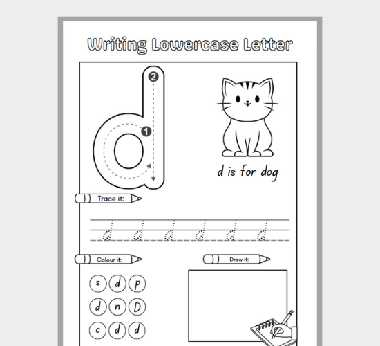 Lowercase Letter d Fun Practice