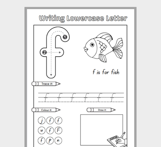 Lowercase Letter f Fun Practice