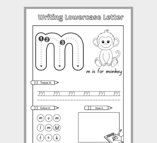 Lowercase Letter m Fun Practice