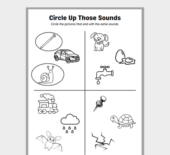 Connect the Rhyming Sounds