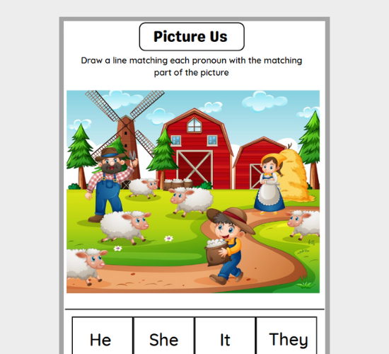 Pronoun Picture Matching Fun!