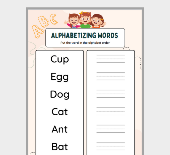 ABC Alphabetizing Fun