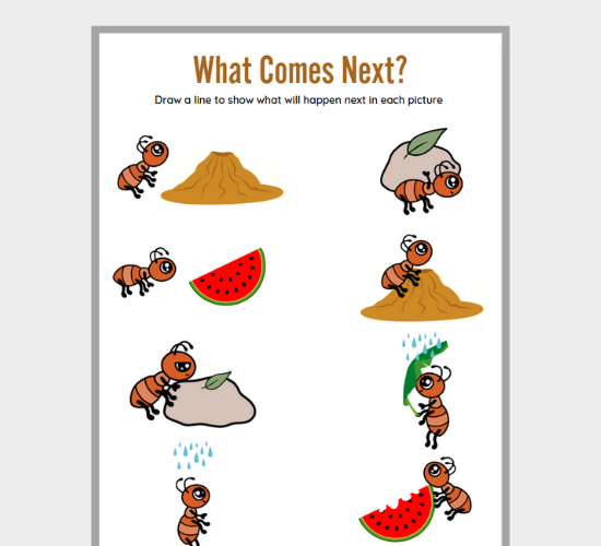 Ant Sequence: Draw the Next Step!