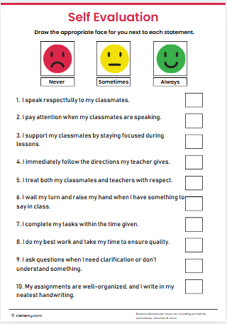 Self Evaluation