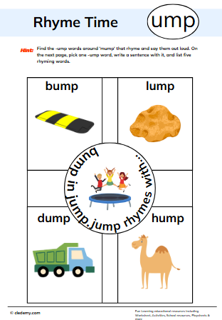 Rhyme Match With- Ump Words