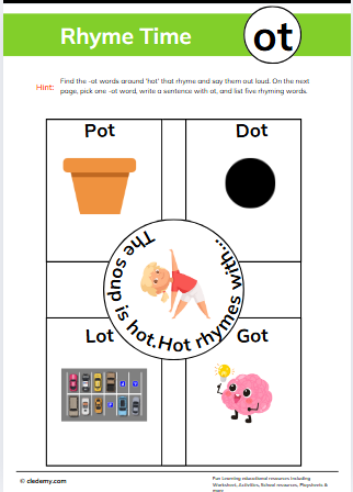 Rhyme Match With- Ot Words