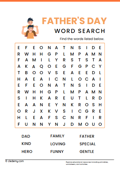 Father's Day Word Search