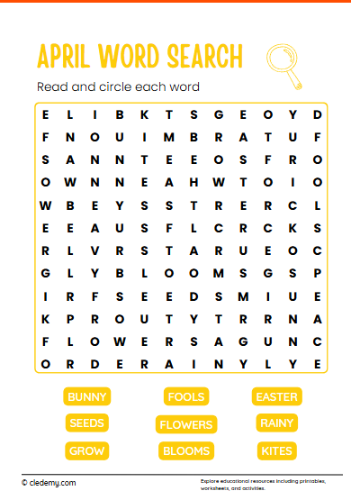 April Word Search