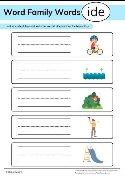 Identify and Write the Ide Words