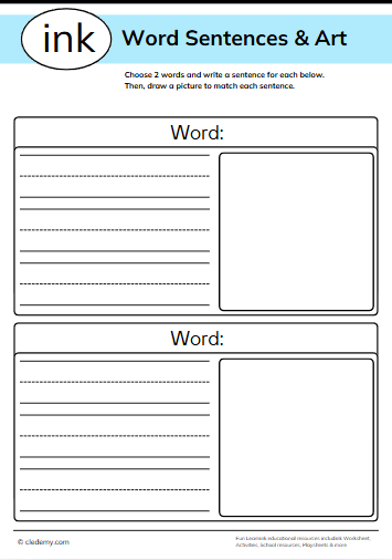 Ink Words Sentence and Art